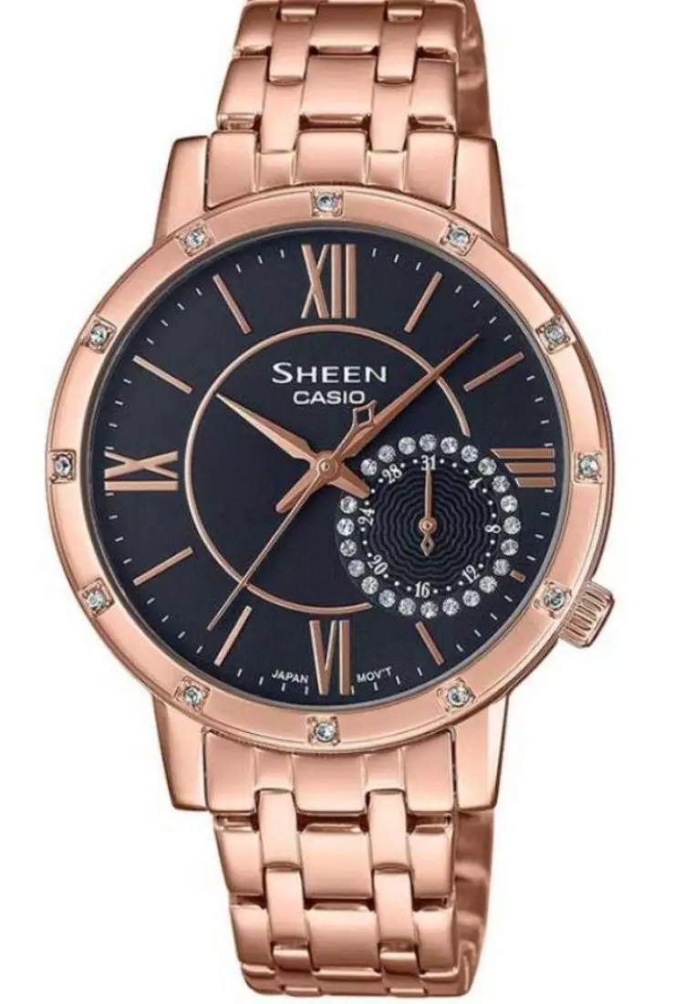 Casio sheen pink new arrivals gold