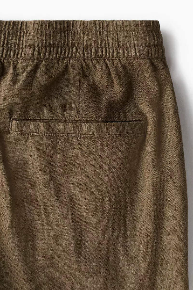 Relaxed Fit Linen-blend trousers