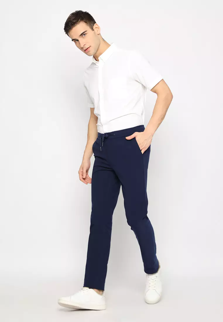Jobb Active Jerix Celana Panjang Pria Modern Slim Fit Navy 3