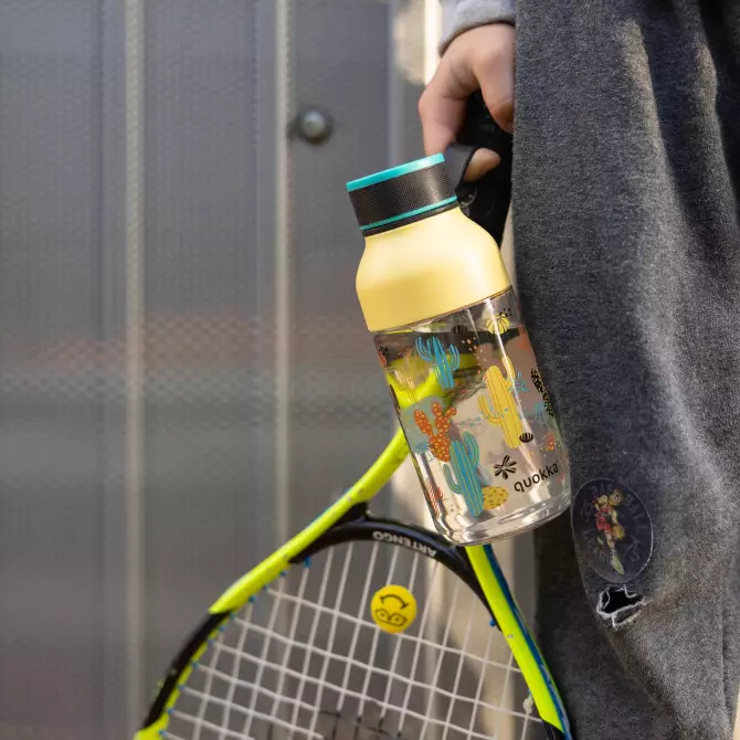 Quokka Ecozen Bottle Ice With Strap Cactus 430ml - Botol Minum Anak