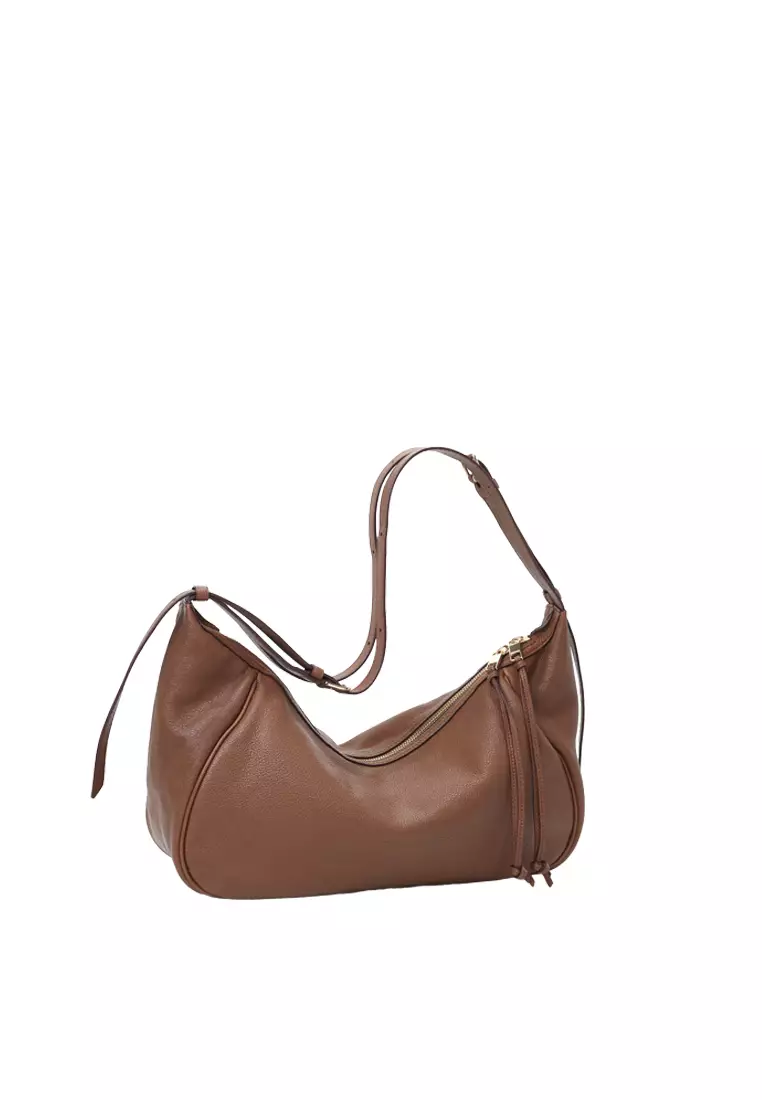 Ursula V11 2-Way Drape Hobo / Crossbody Bag - Caramel