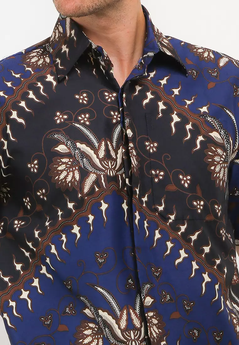 Abhicandra Kemeja Batik Exclusive Premium Pria Casual Modern Lengan Pendek