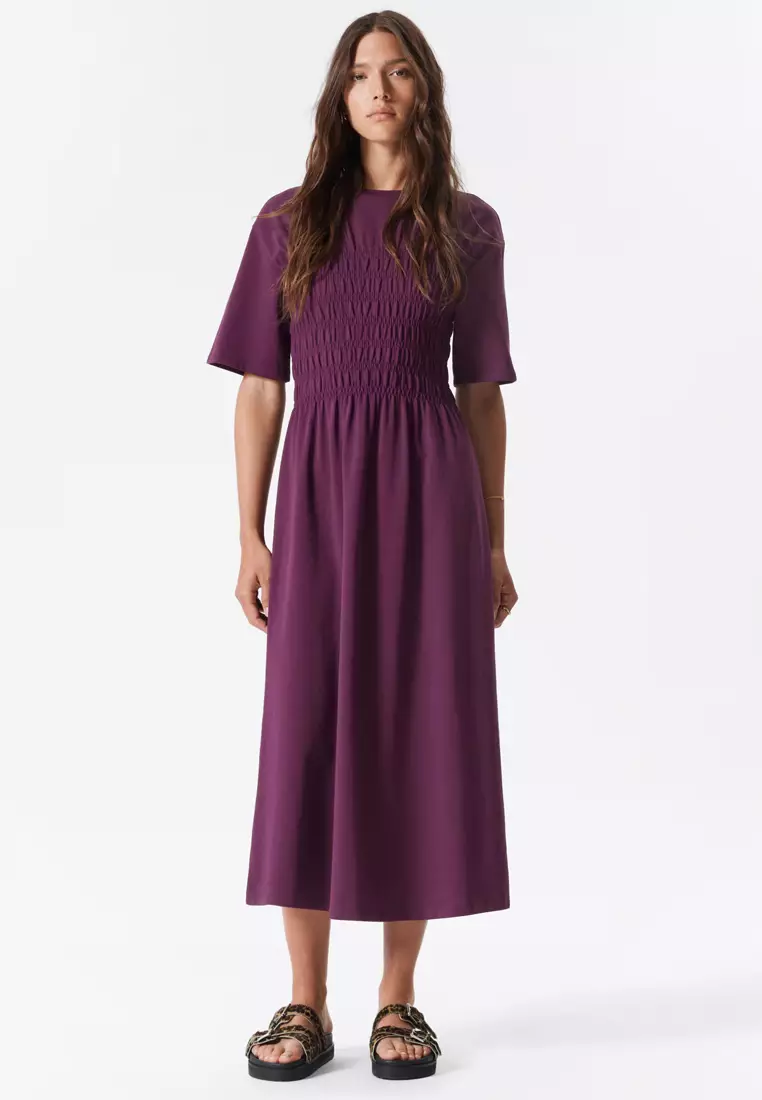Smocked Midi Dress