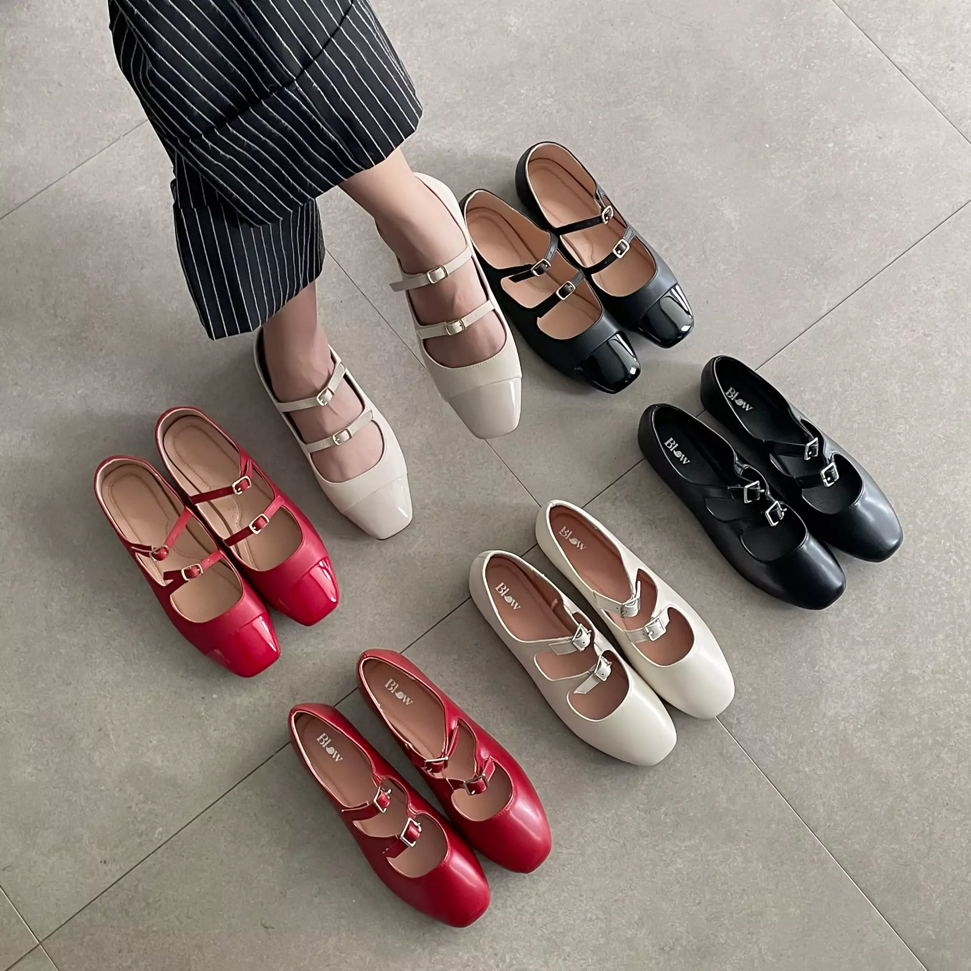 Blow Lavie Mary Jane Strap Flats Shoes BLWF 0037