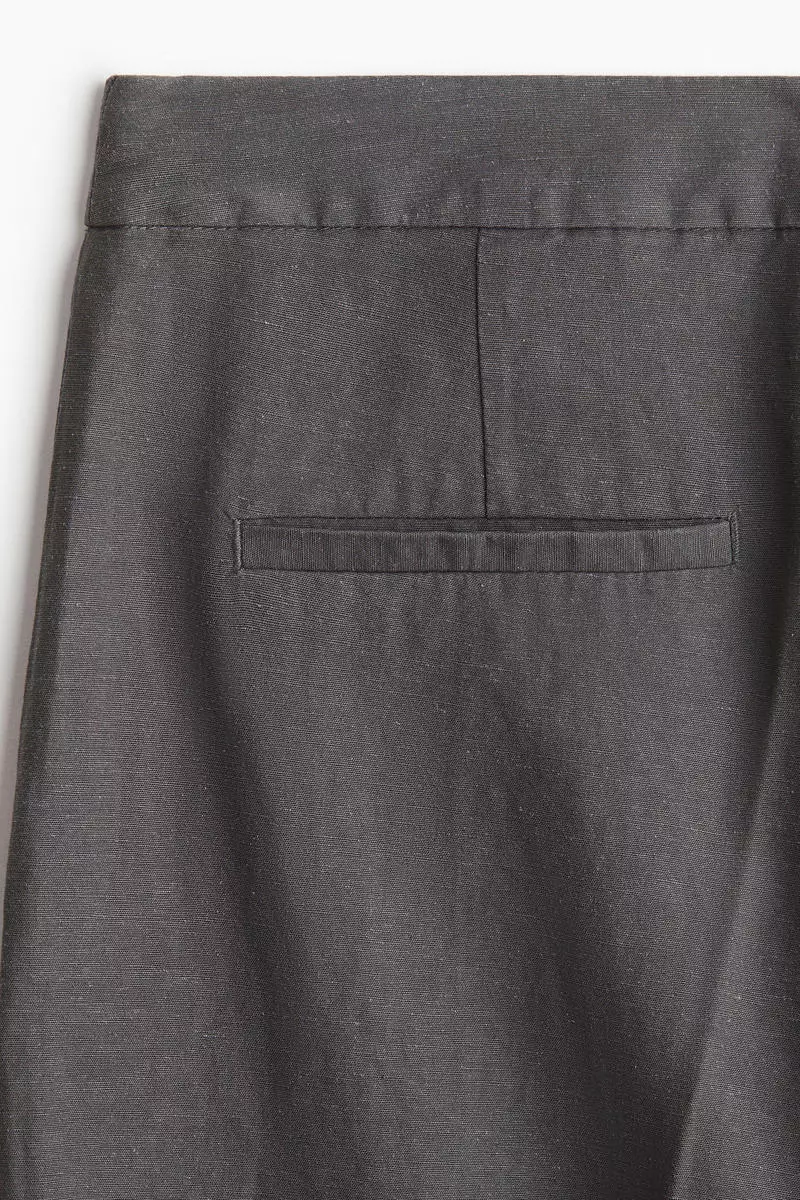 Tailored linen-blend trousers
