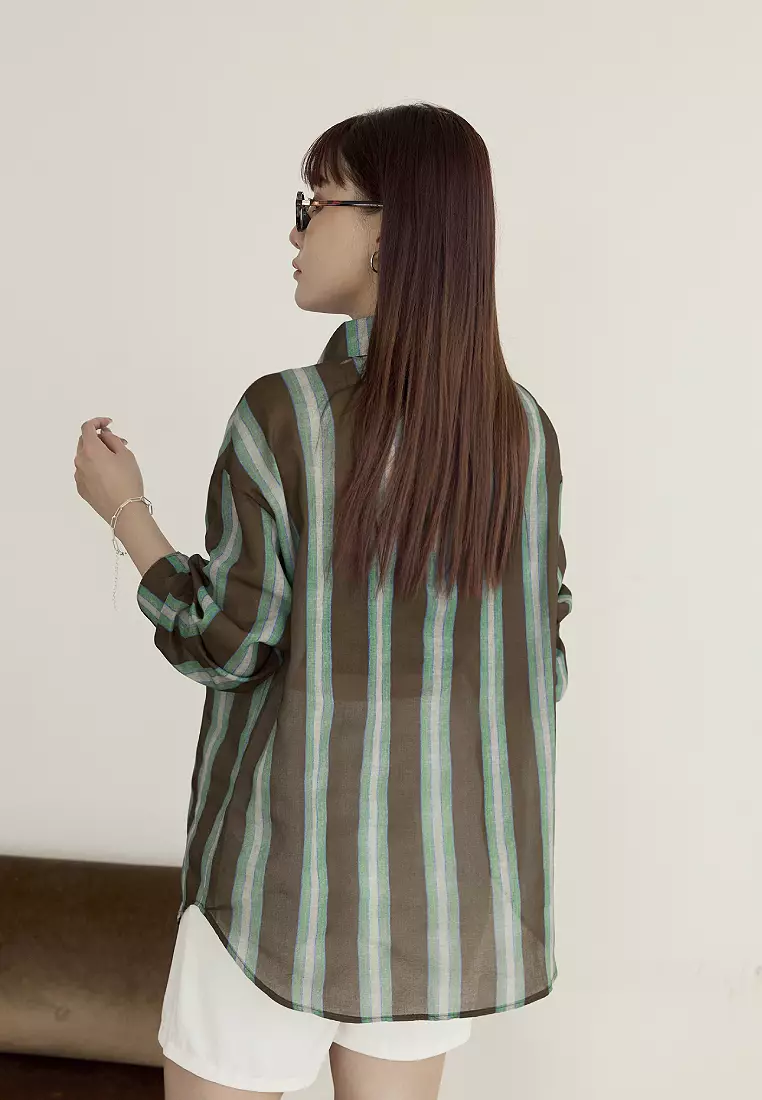 Stylish Striped Relaxed-Fit Shirt [AB20483]