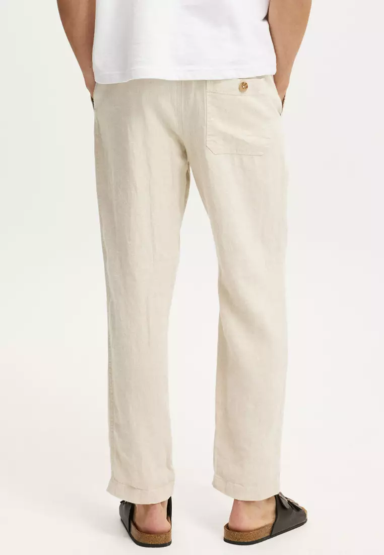 Jual Cotton On Linen Pants Original 2024 ZALORA Indonesia