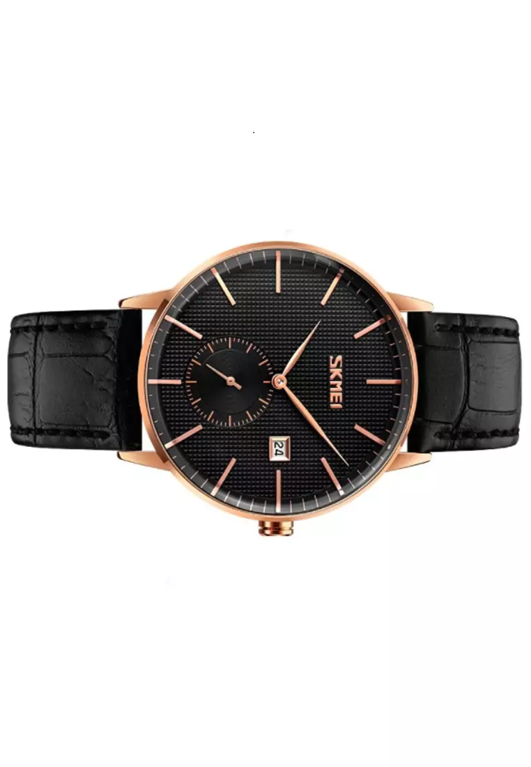 Jam Tangan Analog Pria Waterproof Strap Tali Material Leather BY88 ORIGINAL