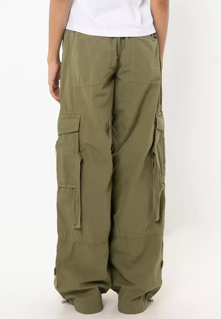 Vintage Elastic Cargo Pants