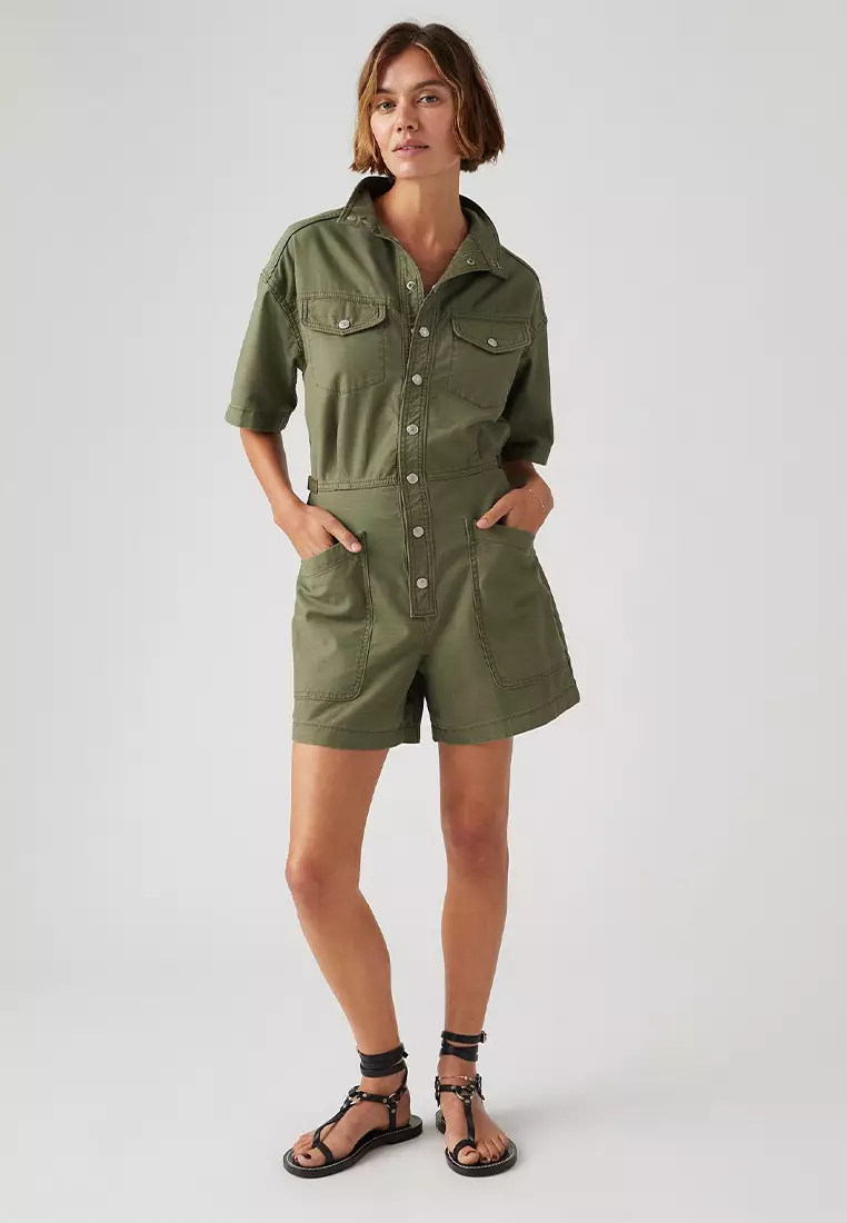 Levi's® Women's Short-Sleeve Surplus Romper (001WI-0000)
