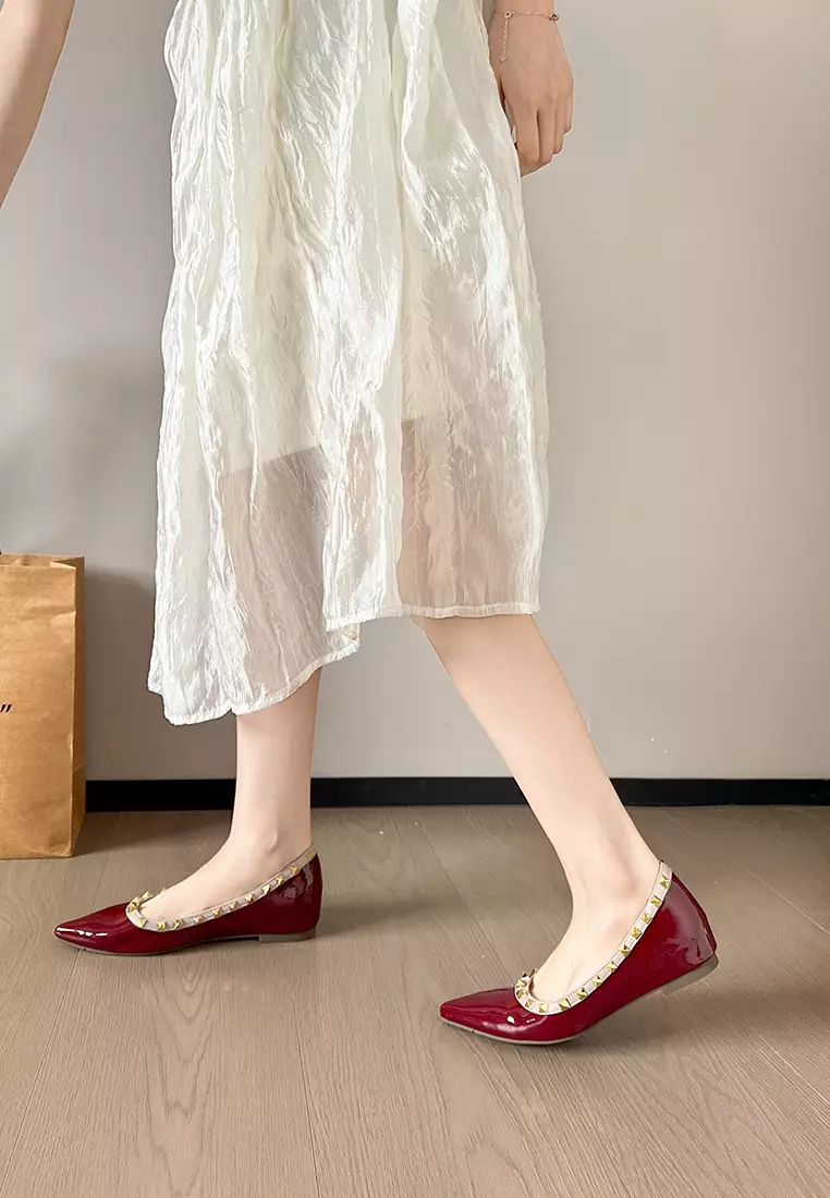‌4CM Hidden Heel Rivet Pumps WW8916-2