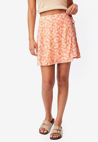 Wrap mini skirt cotton Clearance
