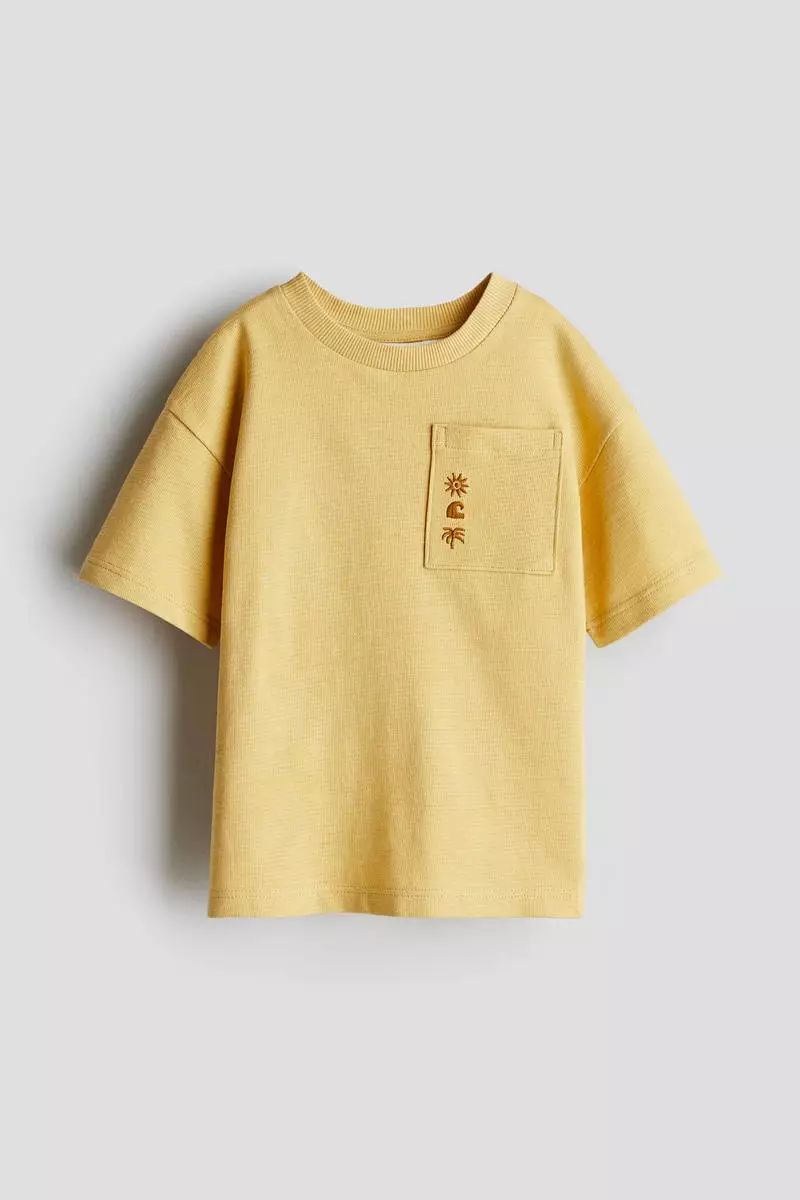 Embroidery-detail cotton T-shirt