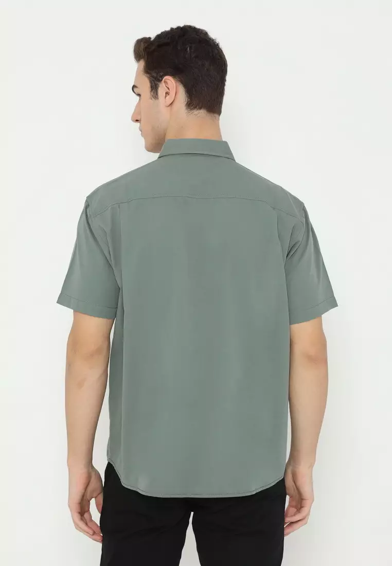 POLICE Kemeja Polos Cotton Regular Fit Pria