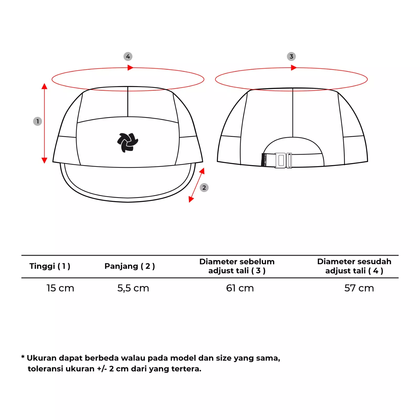 Tiento Topi Lari Quick Dry Running Cap Pria Wanita
