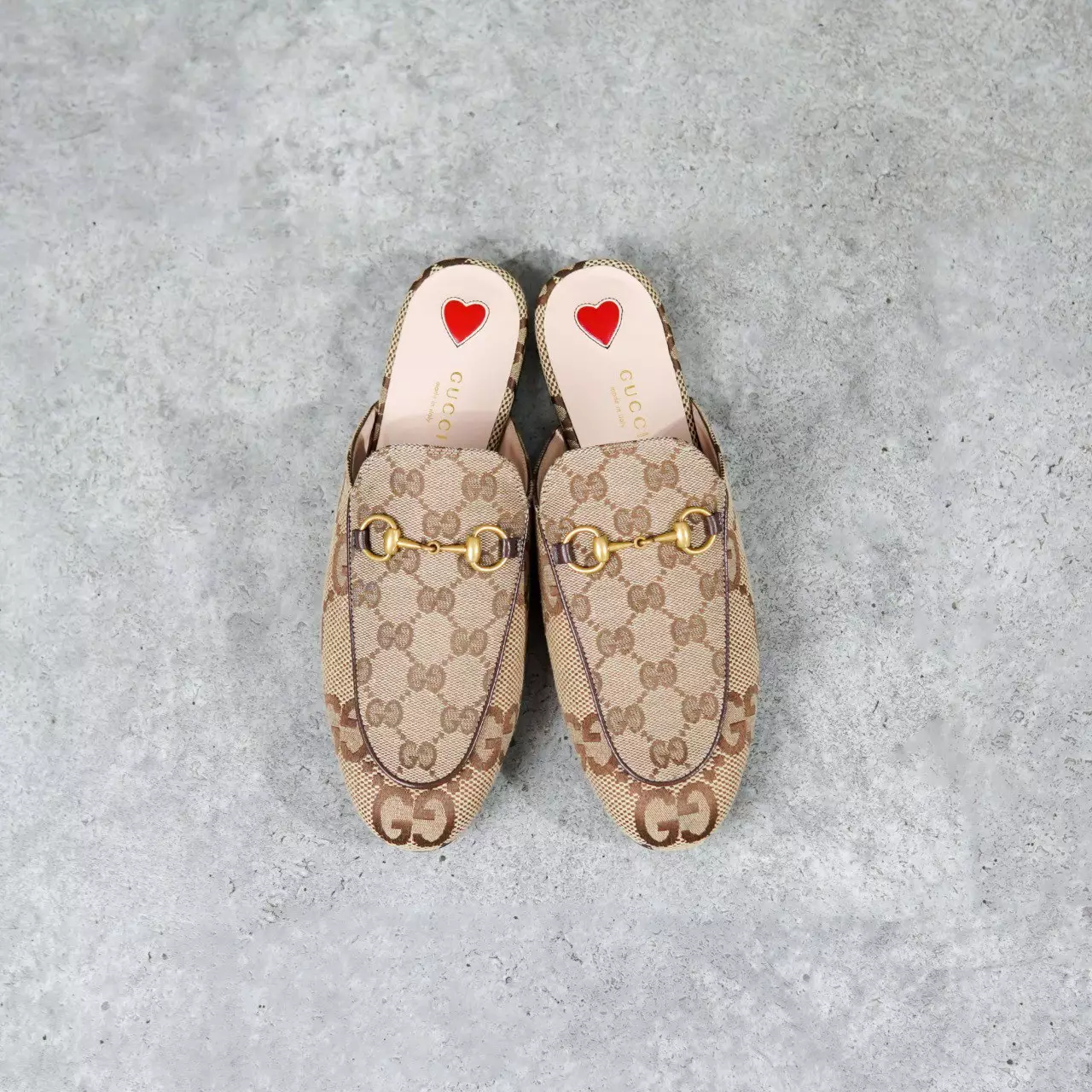 Sandal GUCCI GG JUMBO BEIGE MULE SANDAL 100% ORIGINAL