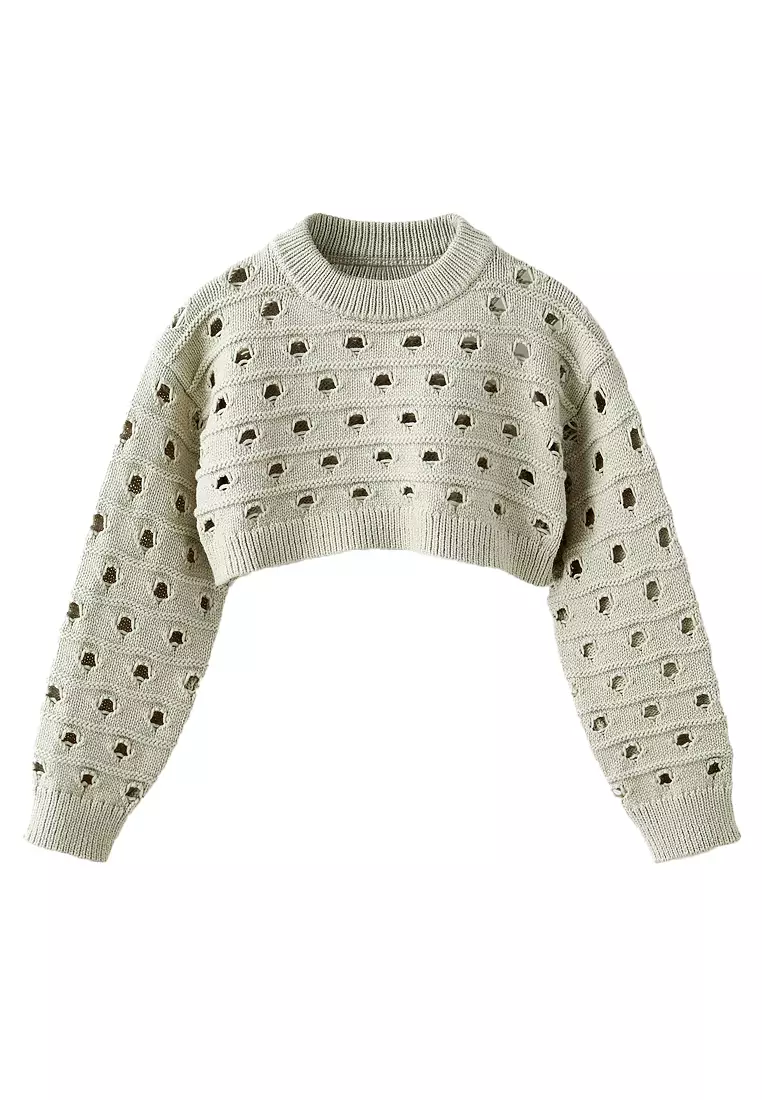 ZARA Knitted Crop Sweater 2025 Buy ZARA Online ZALORA Hong Kong - Main Image