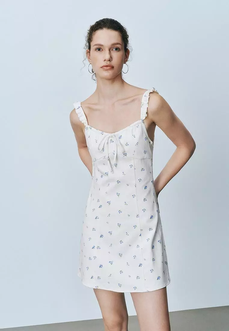 white christmas dresses Denim Mini Dresses, Blue / M main image 1