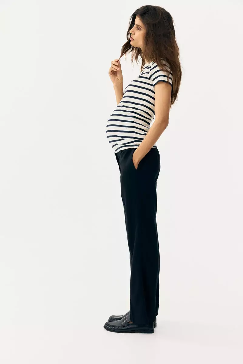 MAMA Linen-blend tailored trousers