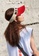 Twenty Eight Shoes red VANSA Fashion Color Matching Sunshade Empty Top Hat  VAW-H3012 CB5B4AC94AC893GS_3