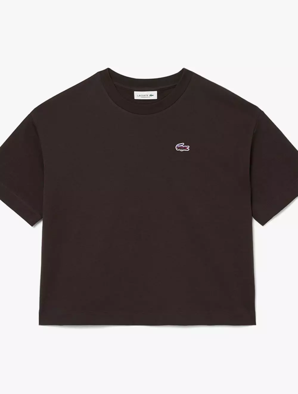 Jual Lacoste Relaxed Fit Landscape Crocodile T-shirt Brown