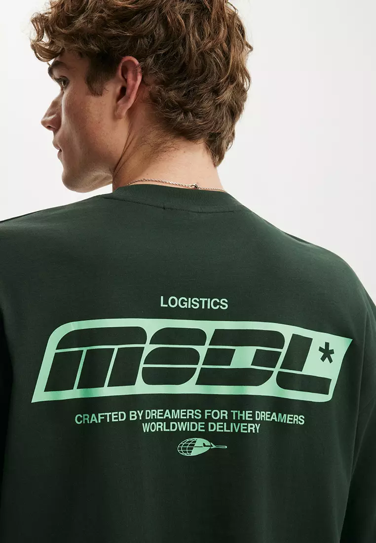 Cropped Fit Graphic T-Shirt