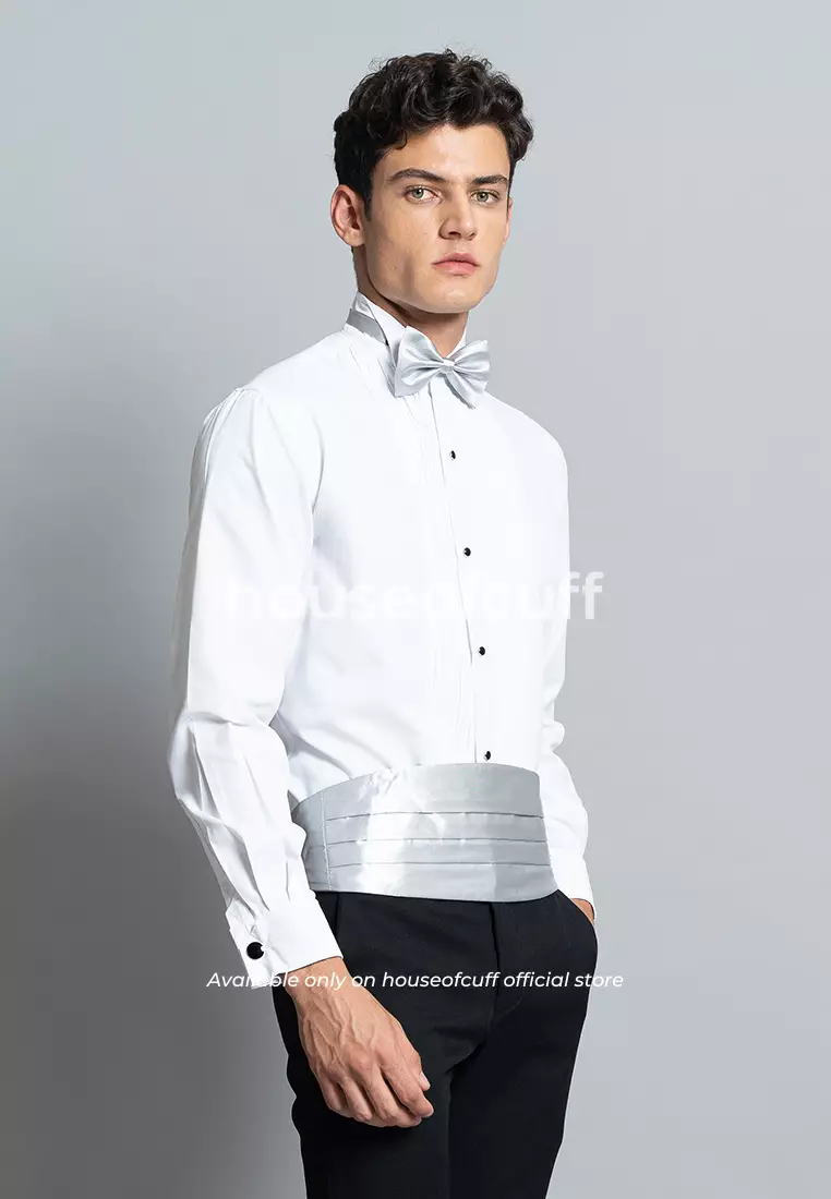Suspender Gesper Belt Wedding Best Man Cummerbund Silver