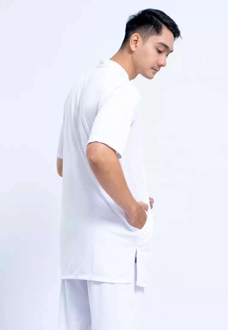 Tiento Naufal Baju Koko 3in1 Kurta Pria Dewasa Muslim Kerah Ciangi Casual Kerja Dry Fit Olahraga Ibadah Salat Lengan Pendek Ramadhan
