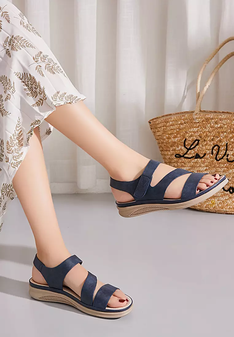 Heel Velcro Strappy Sandals ALM637-3