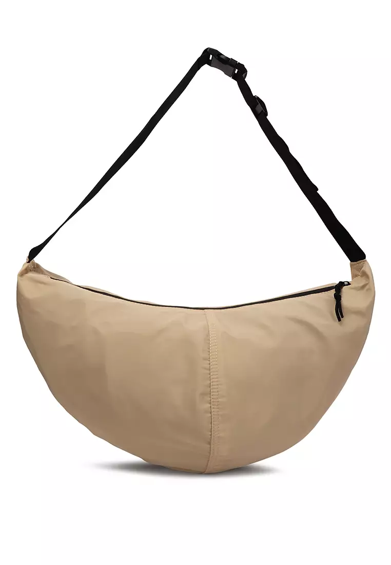 Tas Bahu Mini Gesper Klip dalam warna Krem