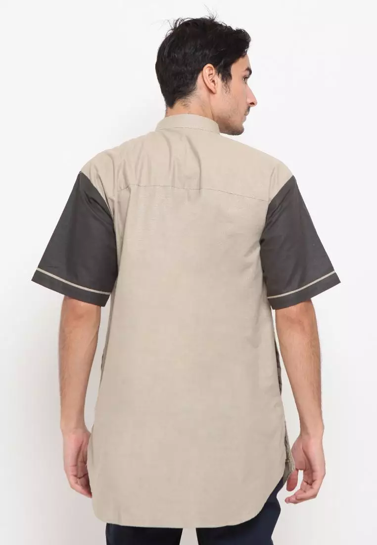 Zayidan Baju Koko Gamis Muslim Pria Jafar - Silver