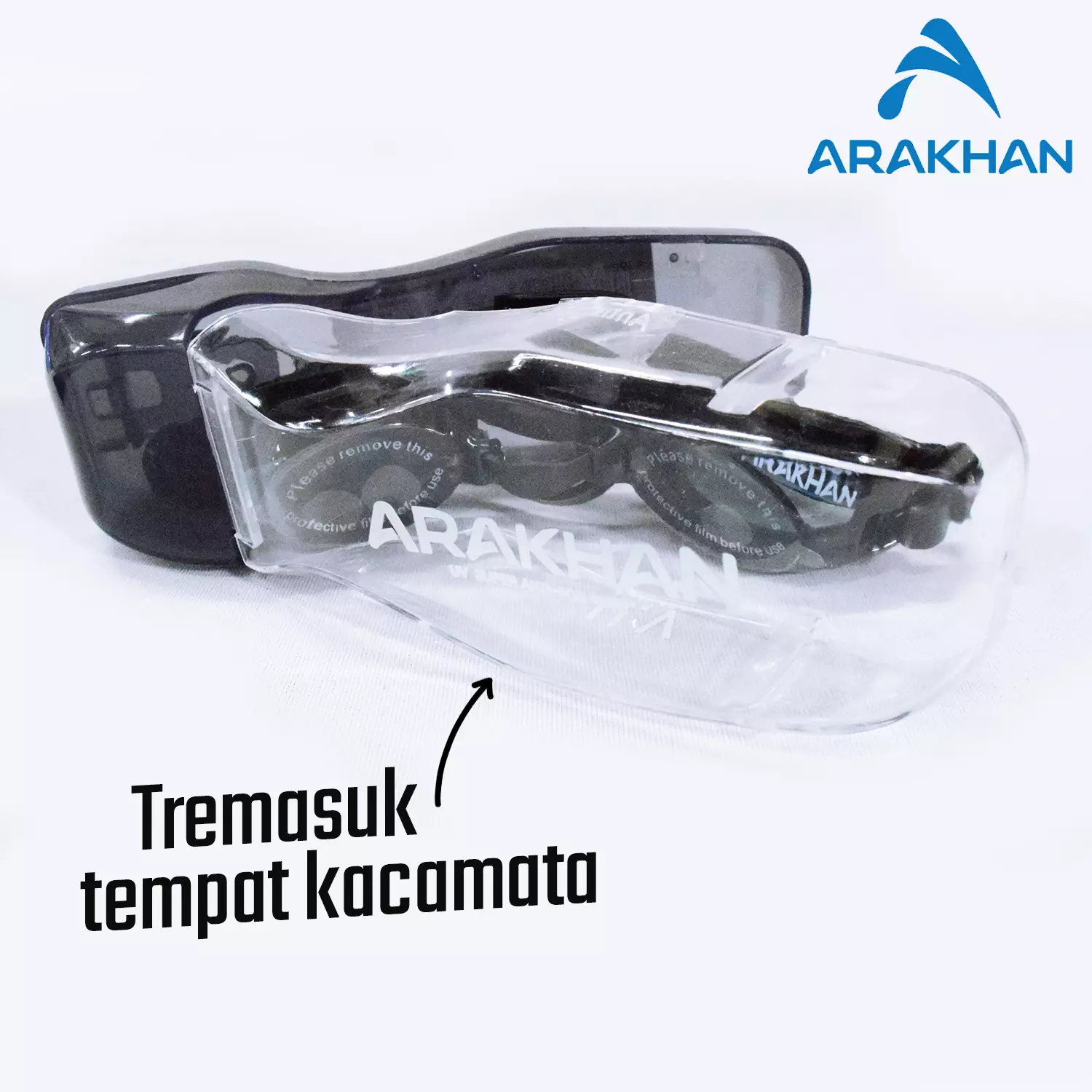 Kacamata Renang Korea Arakhan 501 Black