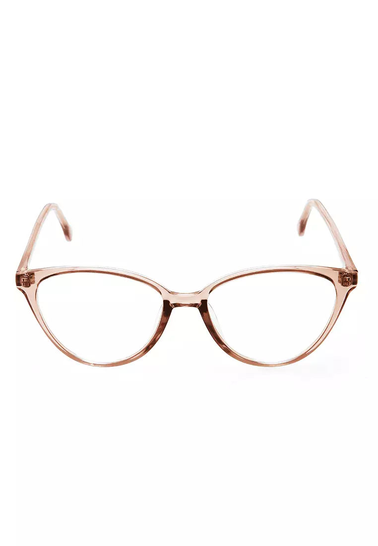 Kiano Kacamata Wanita Cat Eye Design Glasess Frame Material Plastic ORIGINAL - Brown