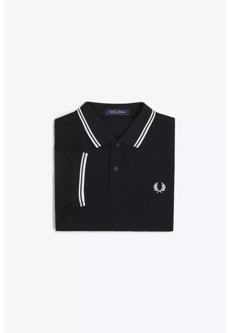 Fred Perry M3600 Twin Tipped Fred Perry Shirt (Black / White / White)