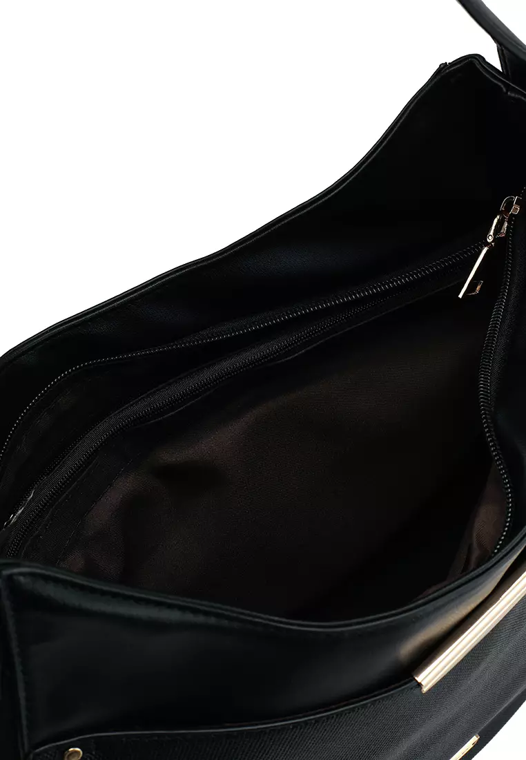 Duo-Texture Convertible Shoulder Bag