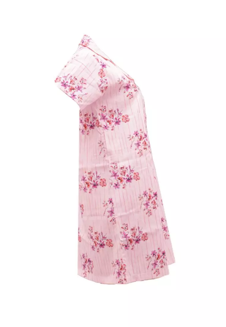 Luludi Piyama LN 5124 - Pink motif bunga