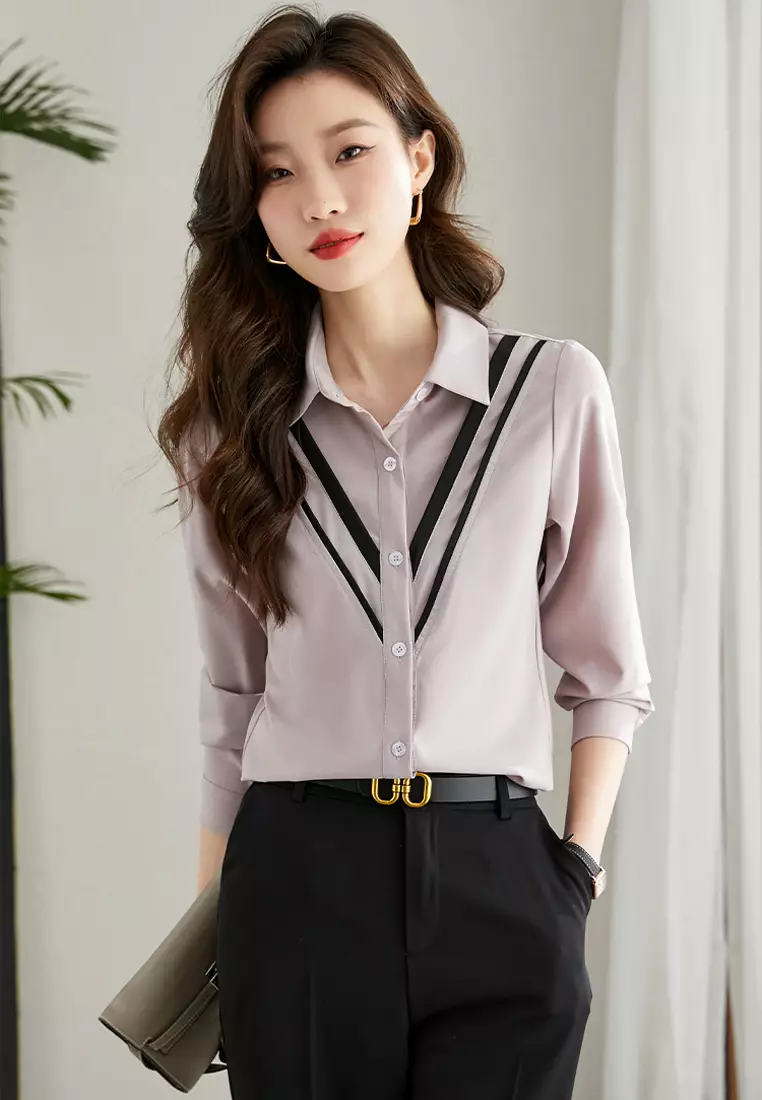 Purple Long Sleeves Shirt