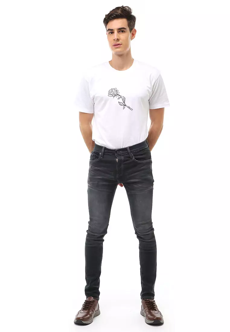 Locko Long Pants Celana Skinny Soft Jeans Pria Material Denim ORIGINAL - Gray