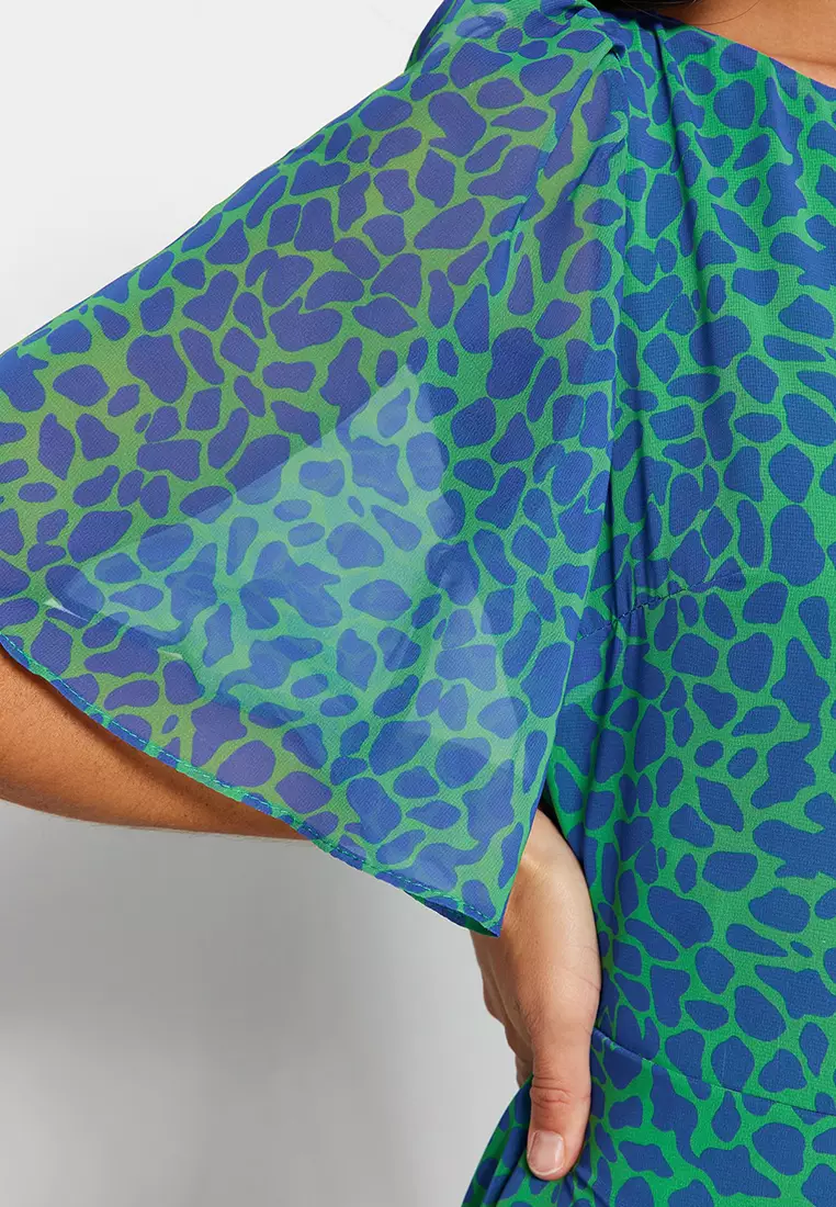 Patterned Midi Dress