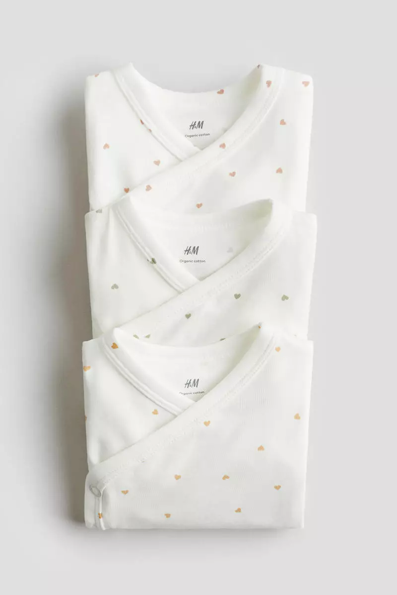 3-pack wrapover bodysuits