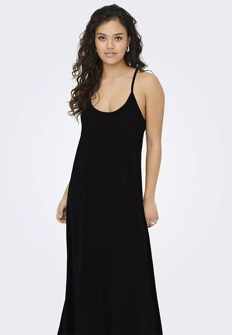 Sleeveless Back Tie Jersey Dress