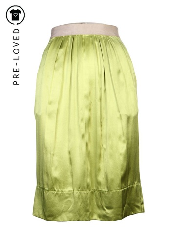 Dolce & Gabbana green Pre-Loved dolce & gabbana Silk Green Skirt CC07EAA1BF238CGS_1
