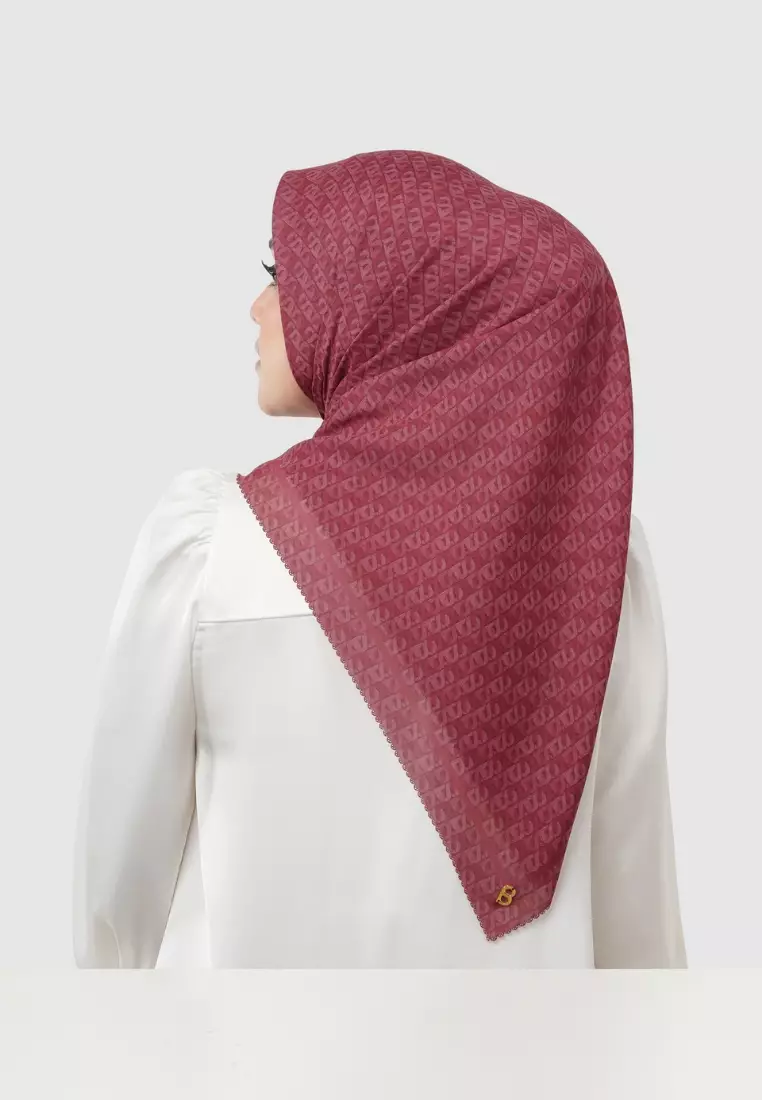 Interlock Voile Square - Cherry