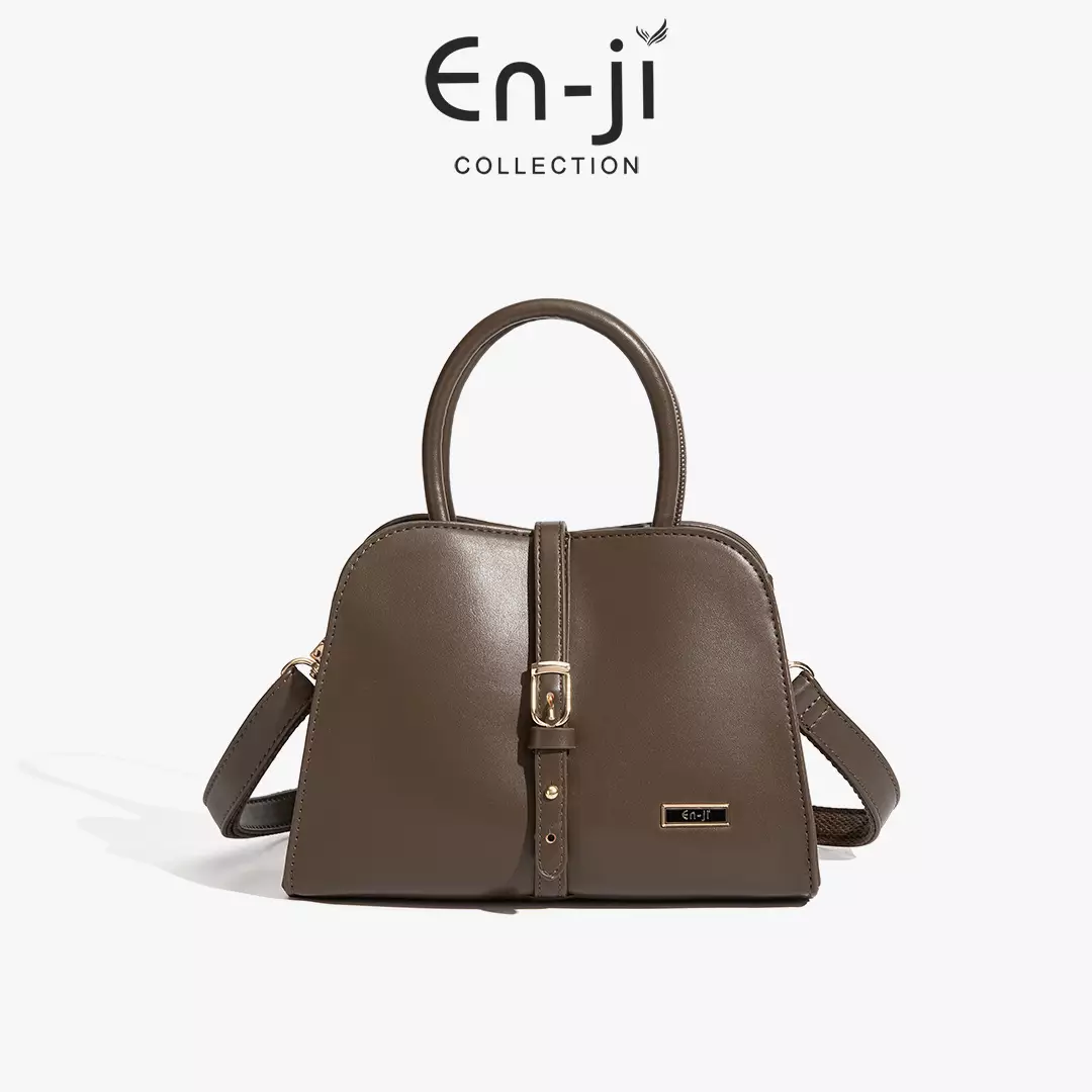 En-ji  Jungyu Handbag Wanita Warna Truffle