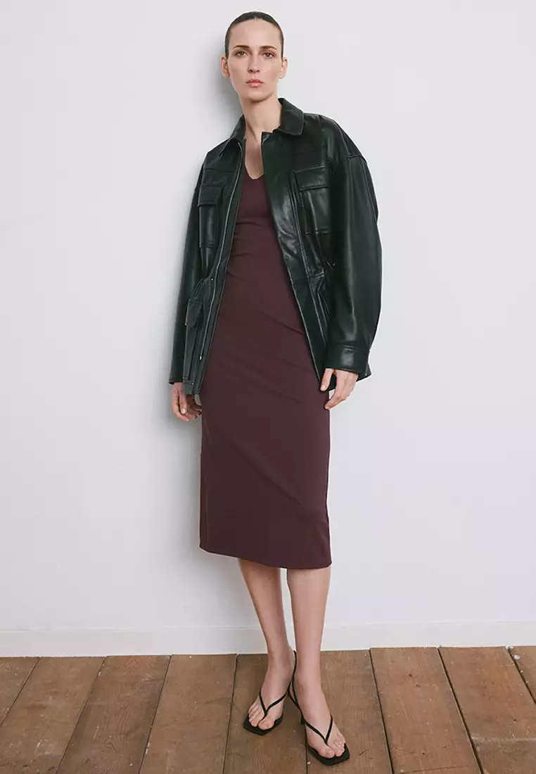 Fitted V-Neck Dress