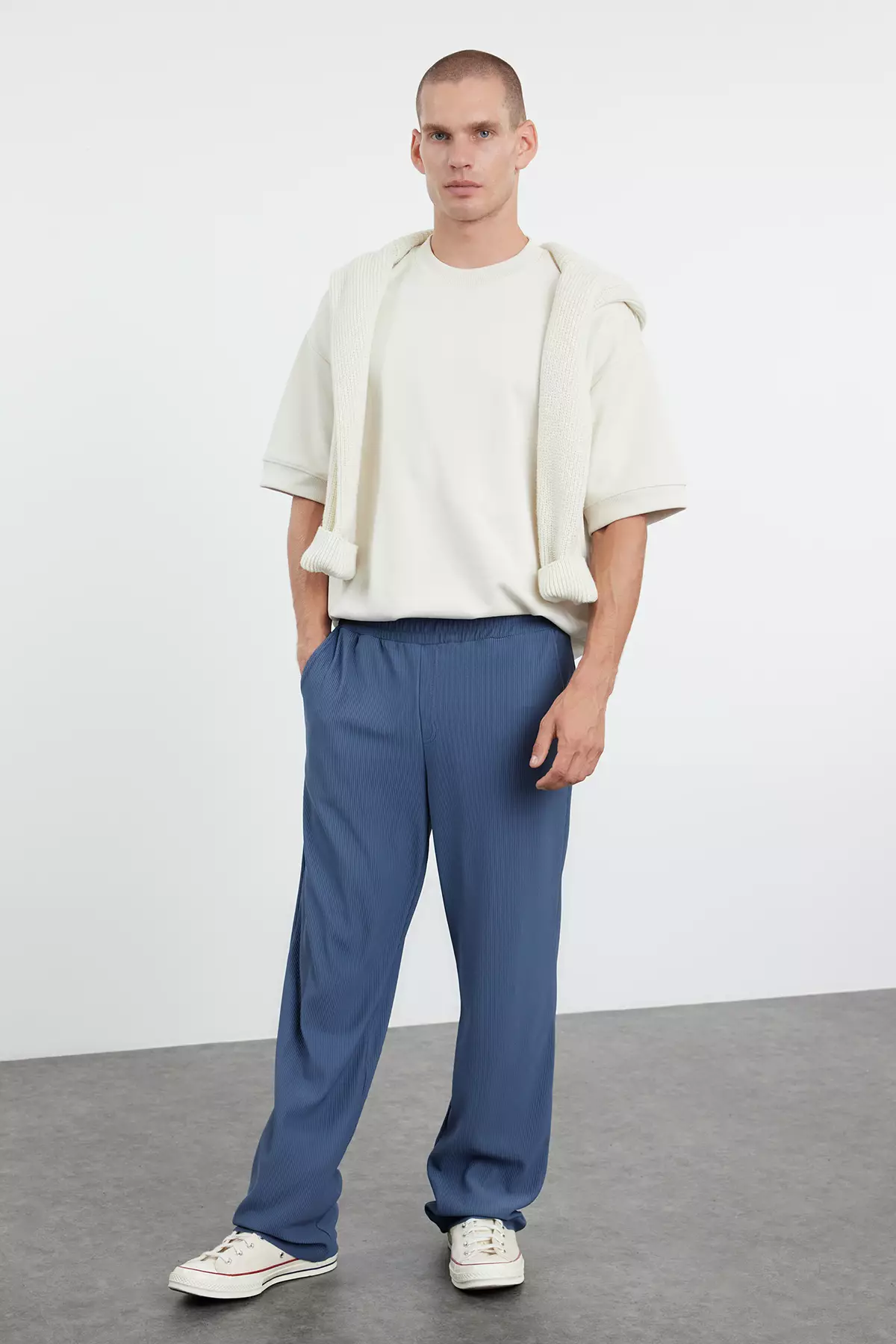 Elastic Rib Pants