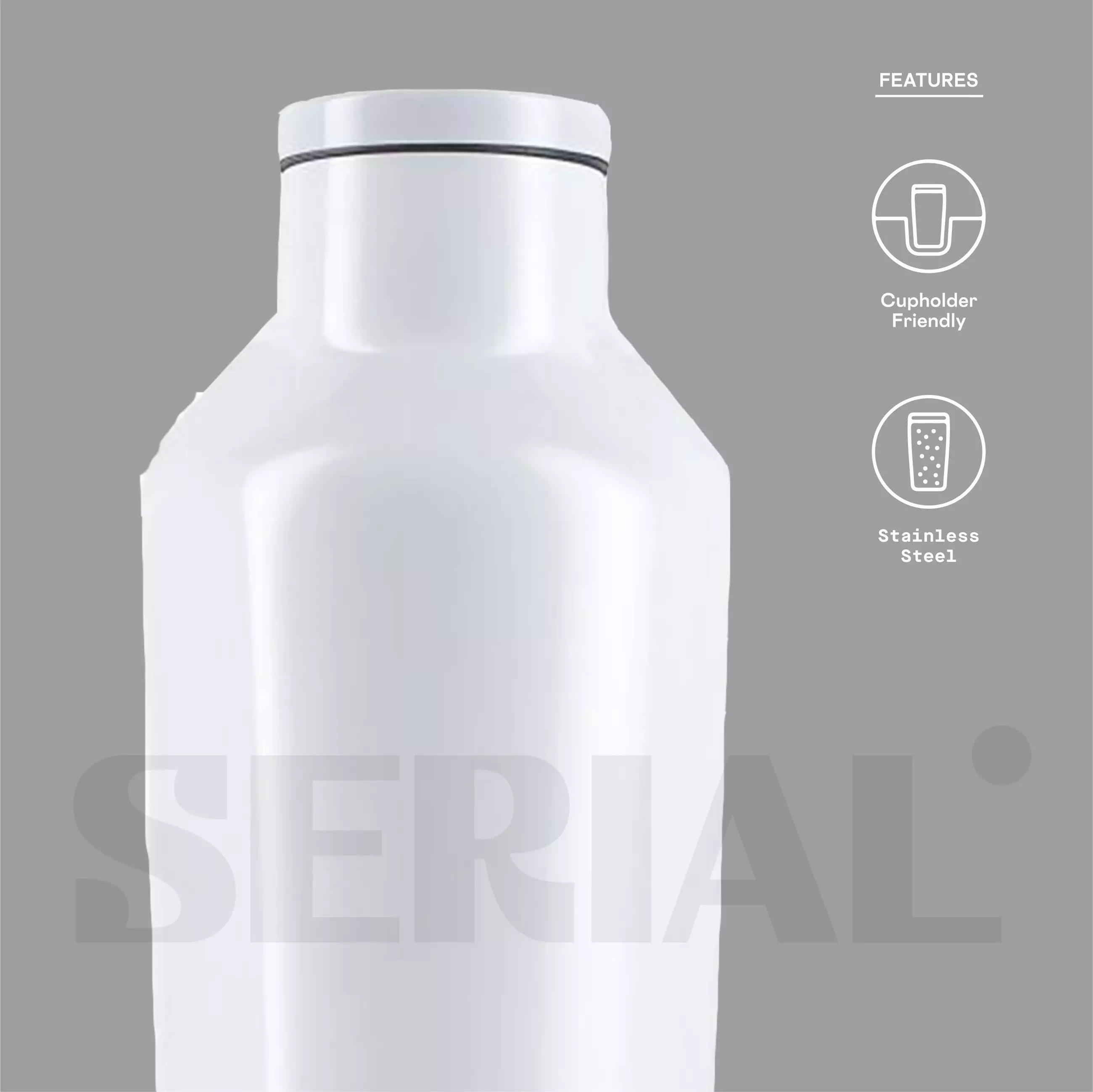 CORKCICLE® Canteen 9oz - Dipped Modernist White