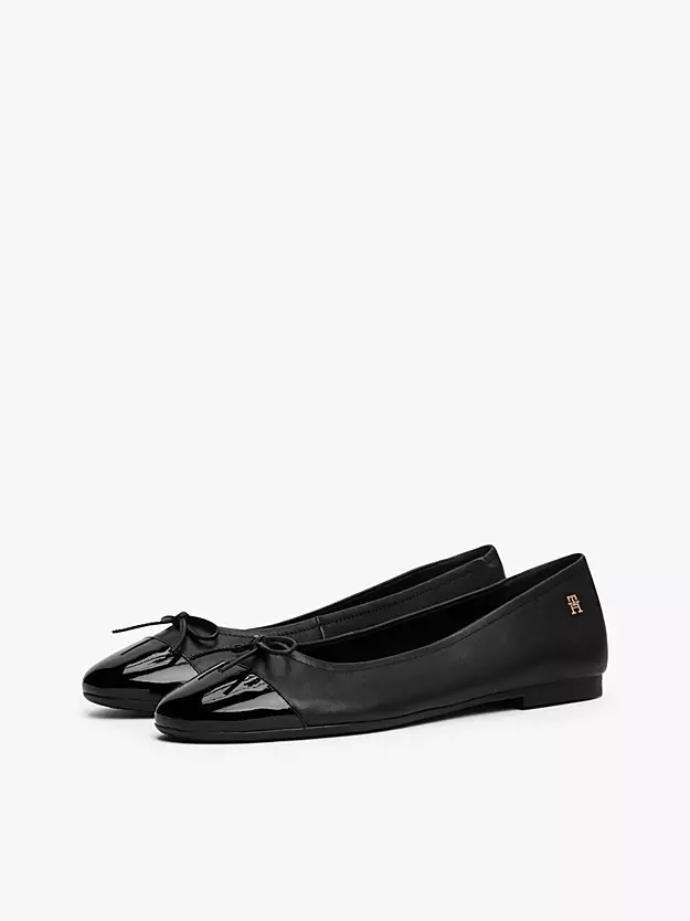 Tommy Hilfiger - Leather Patent Toe Cap Ballerinas