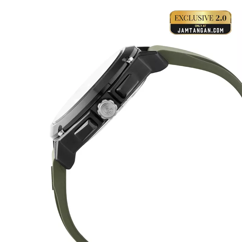 Jam Tangan Pria Alexandre Christie Chronograph AC 6612 MC RTBBAGN Men Green Rubber Strap Exclusive at Jamtangan.com