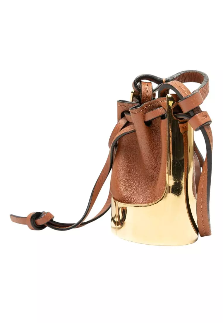 Pre-Loved Loewe Leather Balloon Bag Pendant Necklace